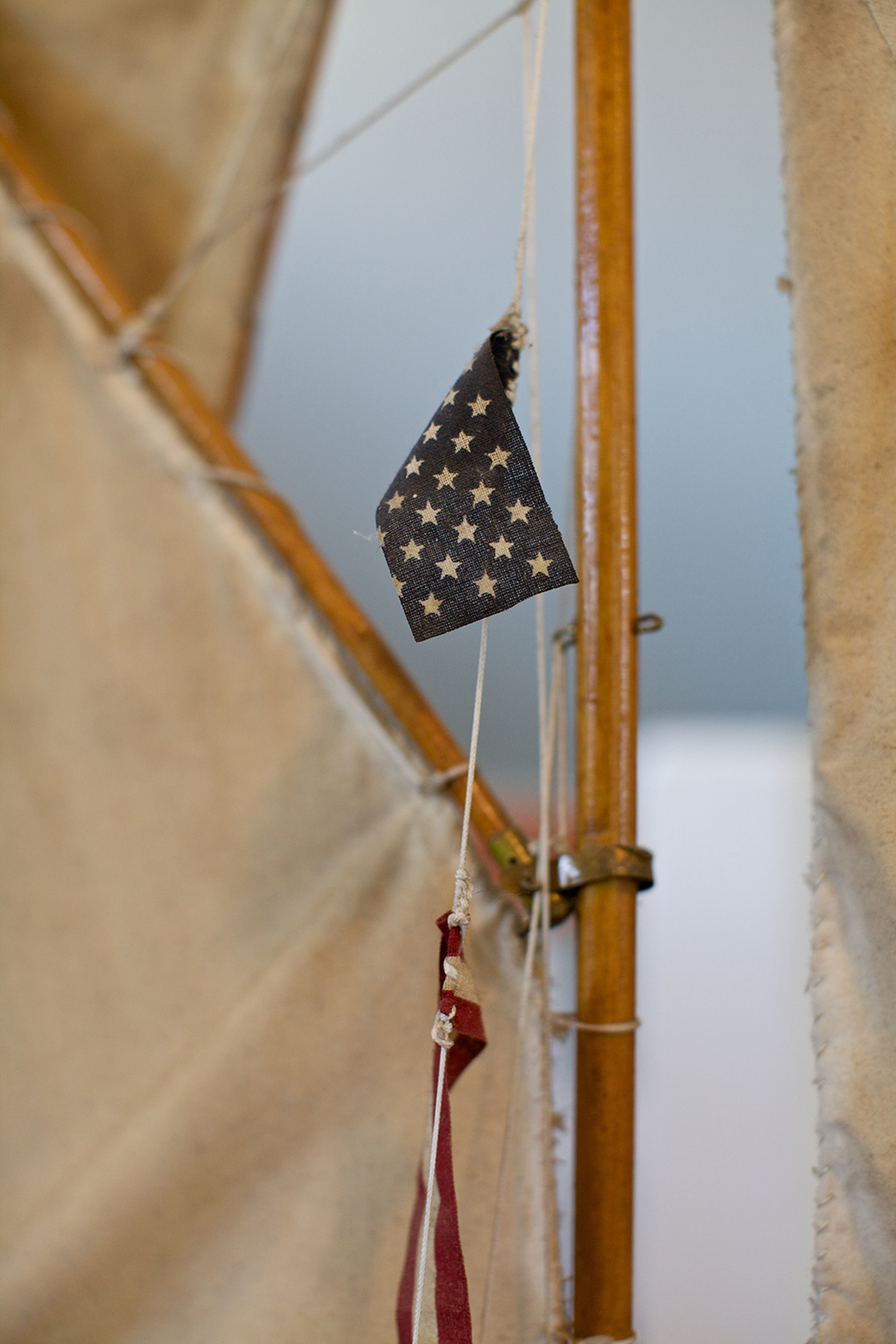 rigging on a model sailboat